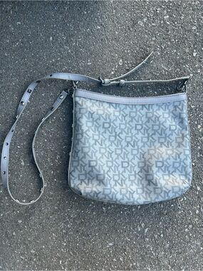 DKNY Gray Monogram Crossbody Bag